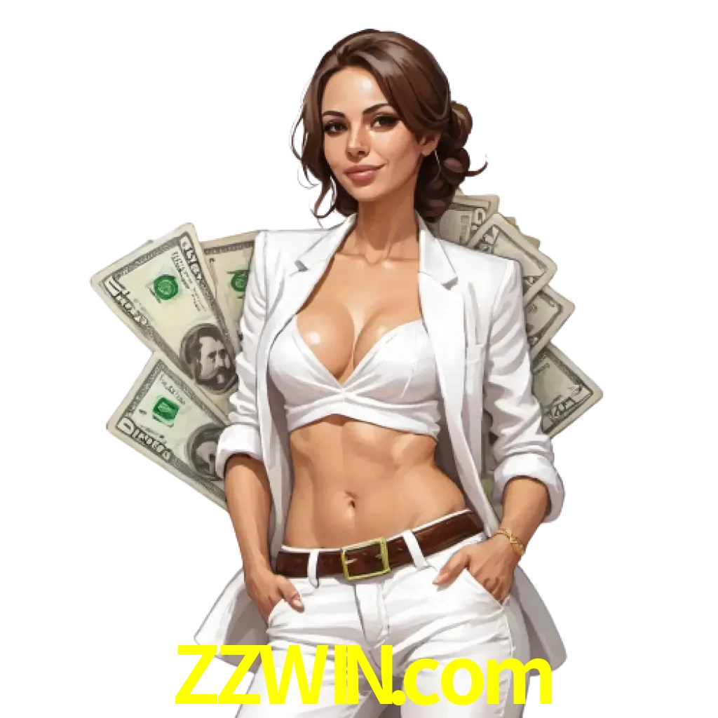 woman with money playing in zzwin bet casino
