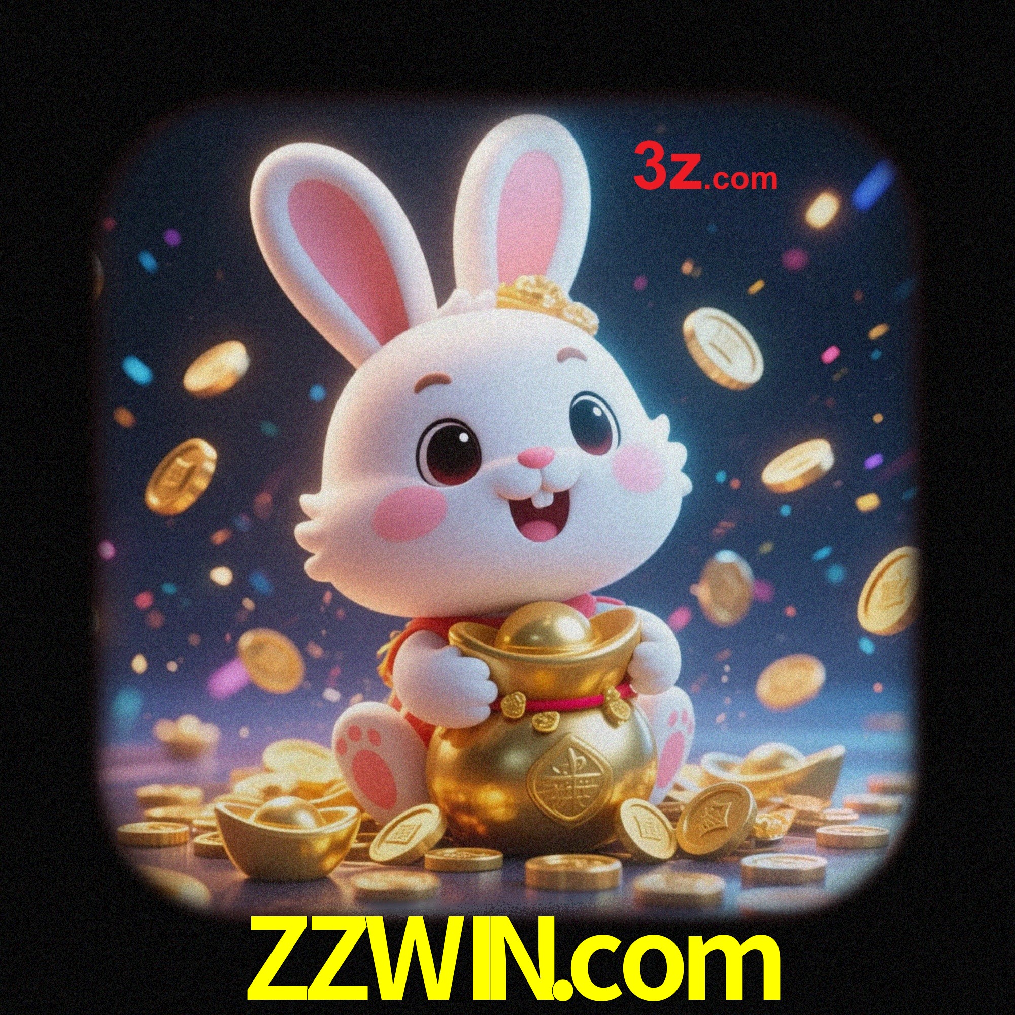 Slot machine 3D icon with number 7 and 1